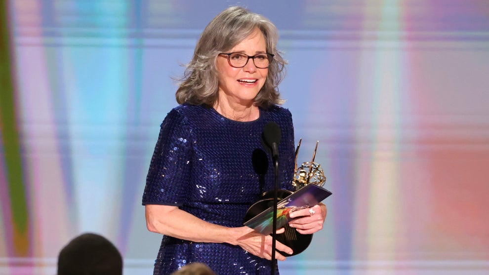 Sally Field accepts the Outstanding Lead Actress in a Limited or Anthology Series or Movie Award for "Remarkably Bright Creatures" onstage during the 78th Primetime Emmy Awards at Peacock Theater on September 14, 2026 in Los Angeles, California. (Kevin Winter/Getty Images)