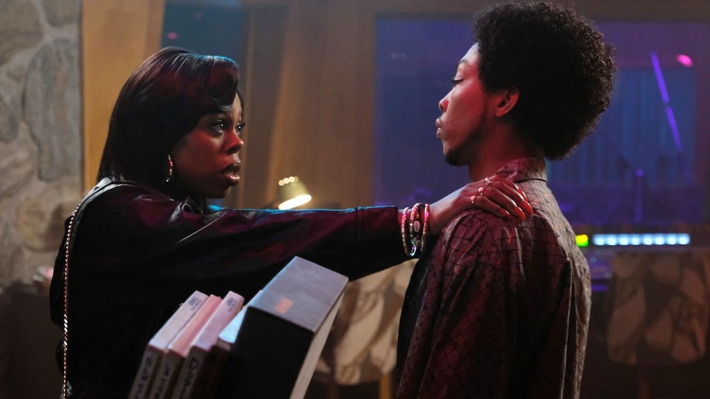 FX's The Drop: A Snowfall Saga -- Pictured: (I-r) Gail Bean as Wanda Bell, Asante Blackk as Lamar Kinsey. CR: Ray Mickshaw/FX