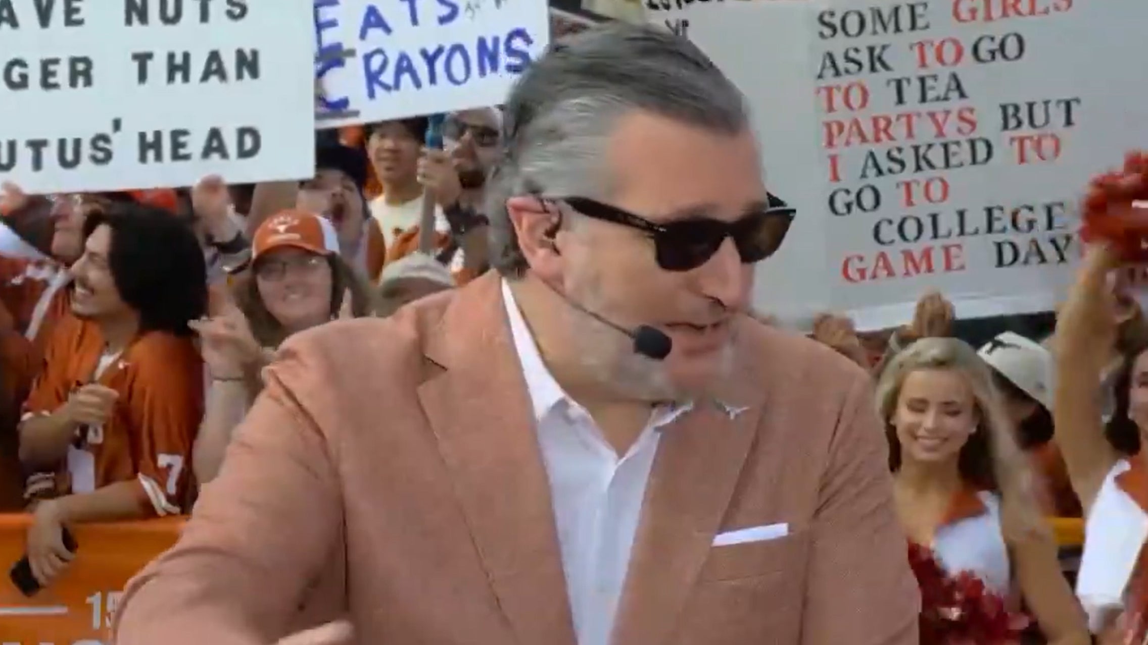 Ted Cruz Shares Video of Crowd Chanting ‘Ted You Suck!’ During His ESPN College GameDay Appearance: ‘Never Flinched’