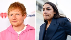 Ed Sheeran (Credit: Roy Rochlin/Getty Images) and Rep. Alexandria Ocasio-Cortez, D-N.Y. (Credit: Bill Clark/CQ-Roll Call, Inc via Getty Images)