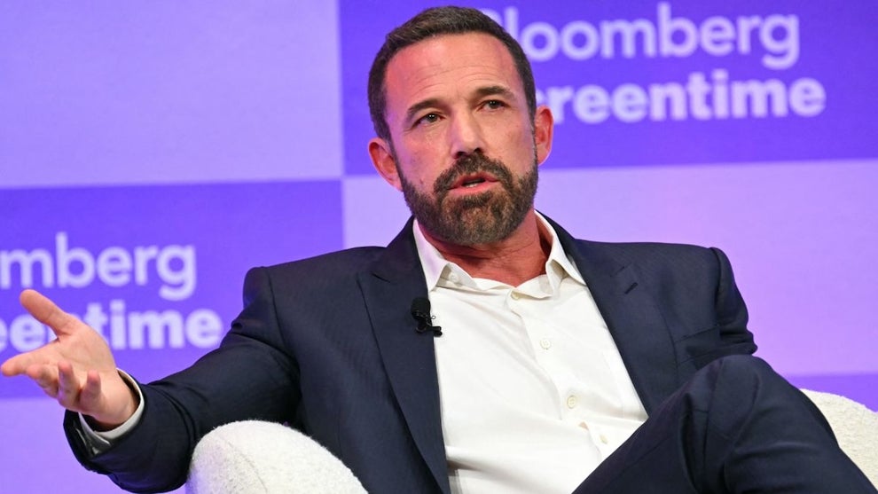 Ben Affleck speaks during the Bloomberg Screentime 2026 conference in Los Angeles, on September 30, 2026. (Photo by Patrick T. Fallon / AFP via Getty Images)