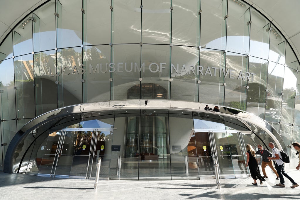 Lucas Museum of Narrative Art entrance