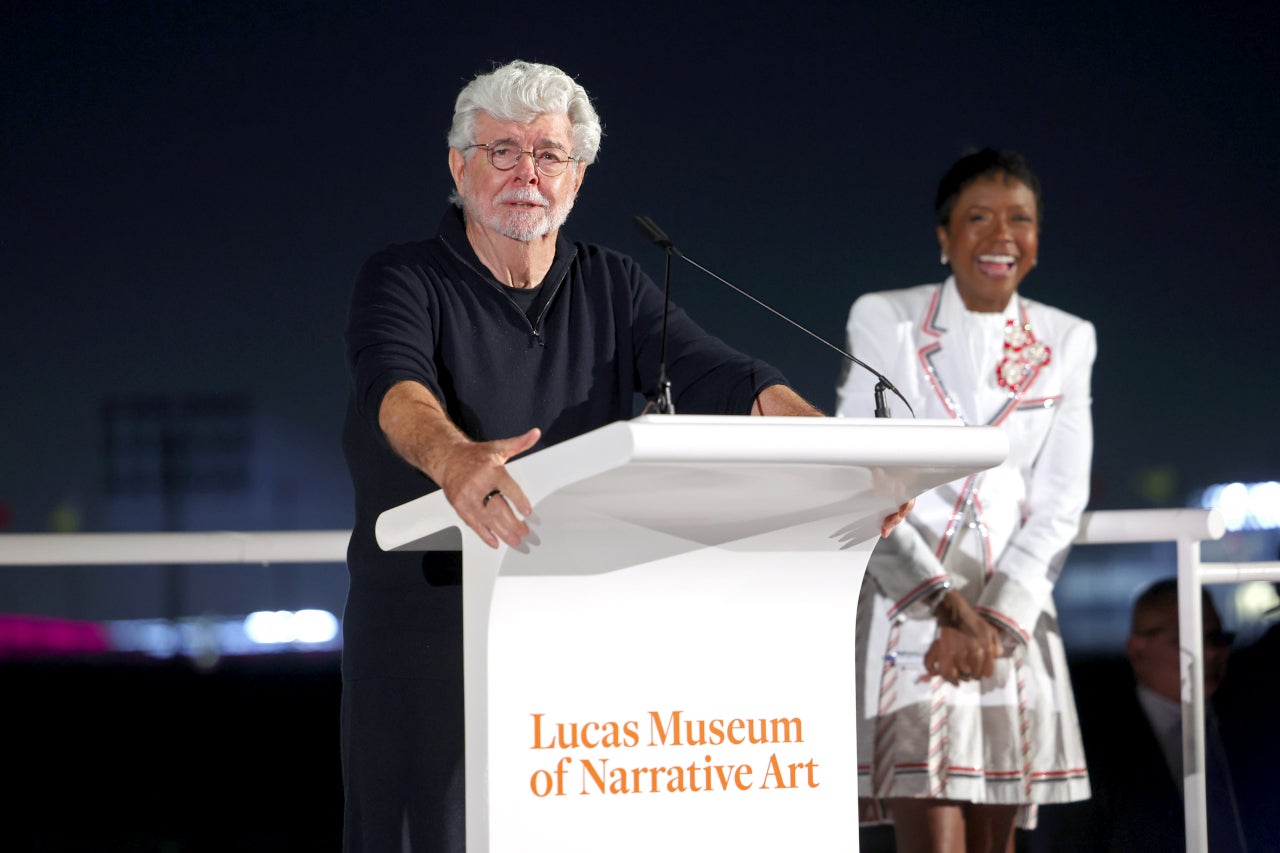George Lucas at the opening of the Lucas Museum of Narrative Art