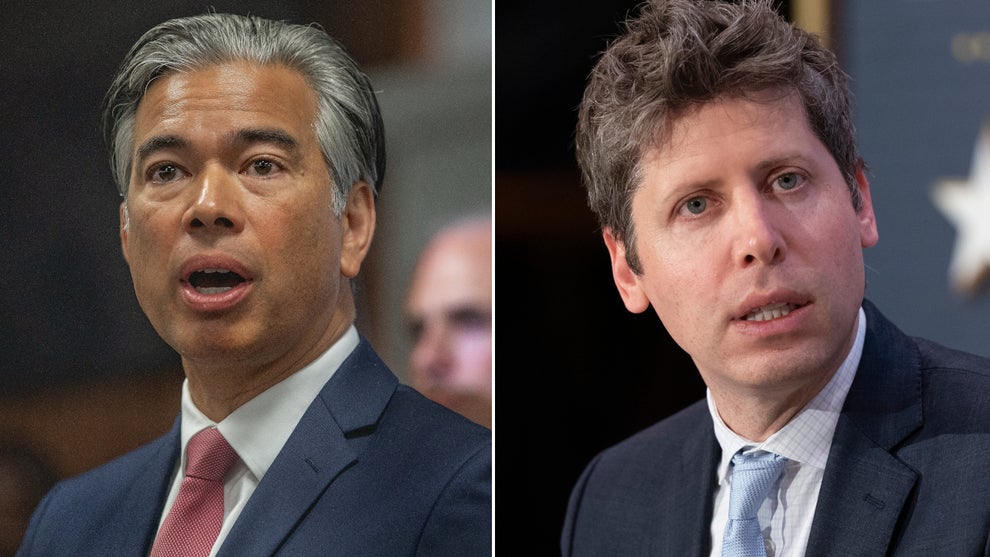 Rob Bonta and Sam Altman