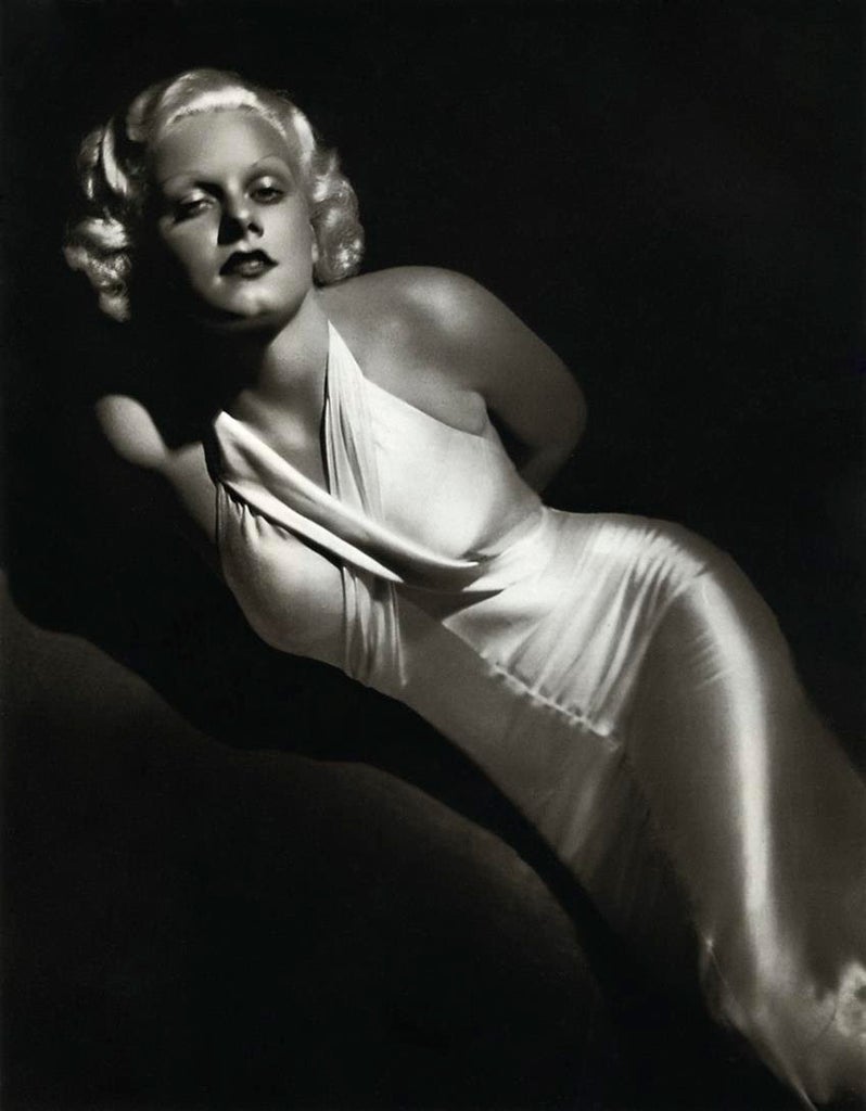 Actress Jean Harlow in a scene from the 1933 film Bombshell, in a costume by Adrian. Source: Getty