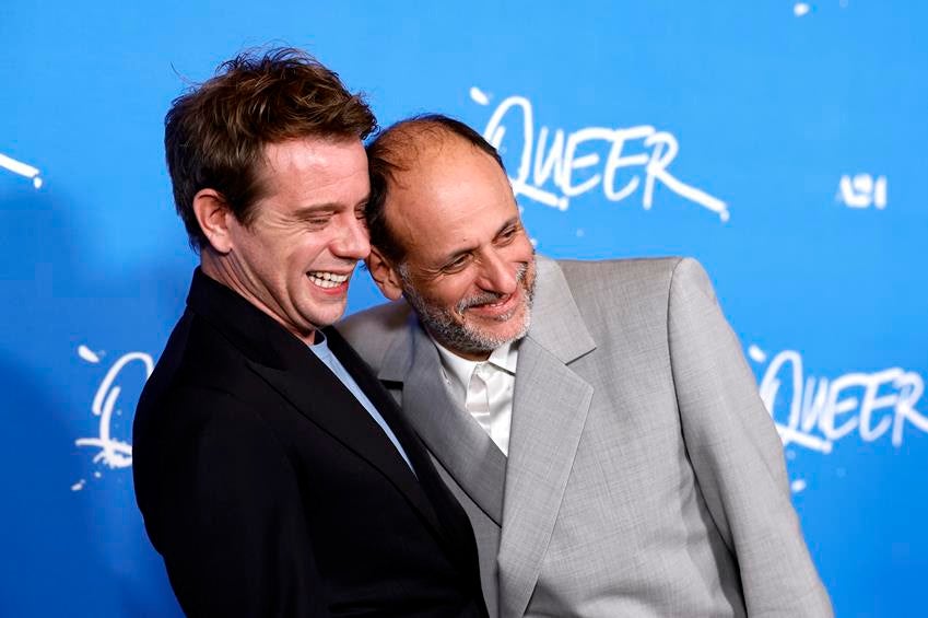 Jonathan Anderson and Luca Guadagnino attend the Los Angeles Premiere Of A24's Queer at DGA Theater Complex on Nov. 13, 2024 in Los Angeles, California. Source: Getty