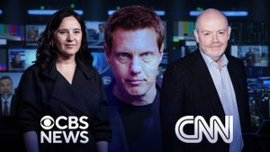 Bari Weiss, David Ellison and Mark Thompson (Credit: TheWrap)
