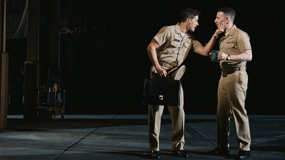 Tom Blyth and Nick Blaemire in "A Few Good Men" on Broadway (Credit: Emilio Madrid)