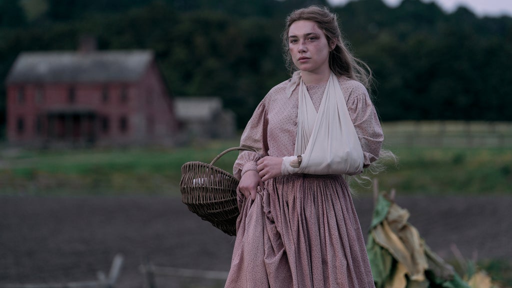 Florence Pugh as Cathy Ames in "East of Eden" (Geoffrey Short/Netflix)