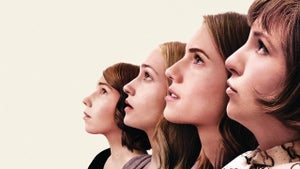 "Girls" stars Zosia Mamet, Jemima Kirk, Allison Williams and Lena Dunham (Credit: HBO)
