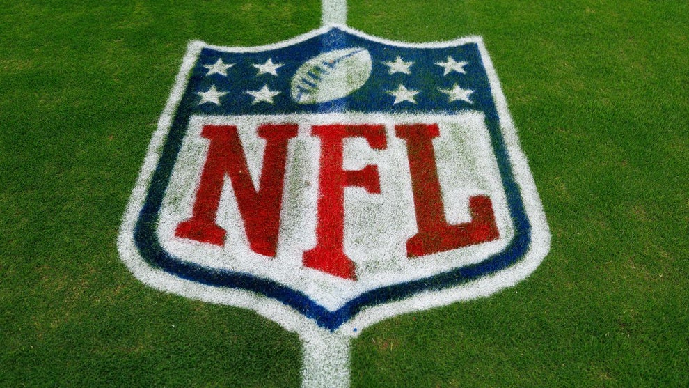 A detail view of the NFL shield logo painted on the field prior to a game between the Detroit Lions and the Arizona Cardinals at State Farm Stadium on October 11, 2026 in Glendale, Arizona. (Credit: Brooke Sutton/Getty Images)