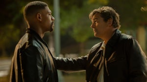 Aaron Pierre and Kyle Chandler in "Lanterns" (John Johnson/HBO Max)