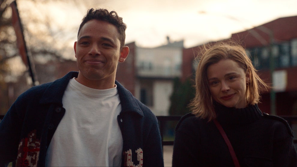 Anthony Ramos and Chloë Grace Moretz in "Love Language" (Credit: Vertical)