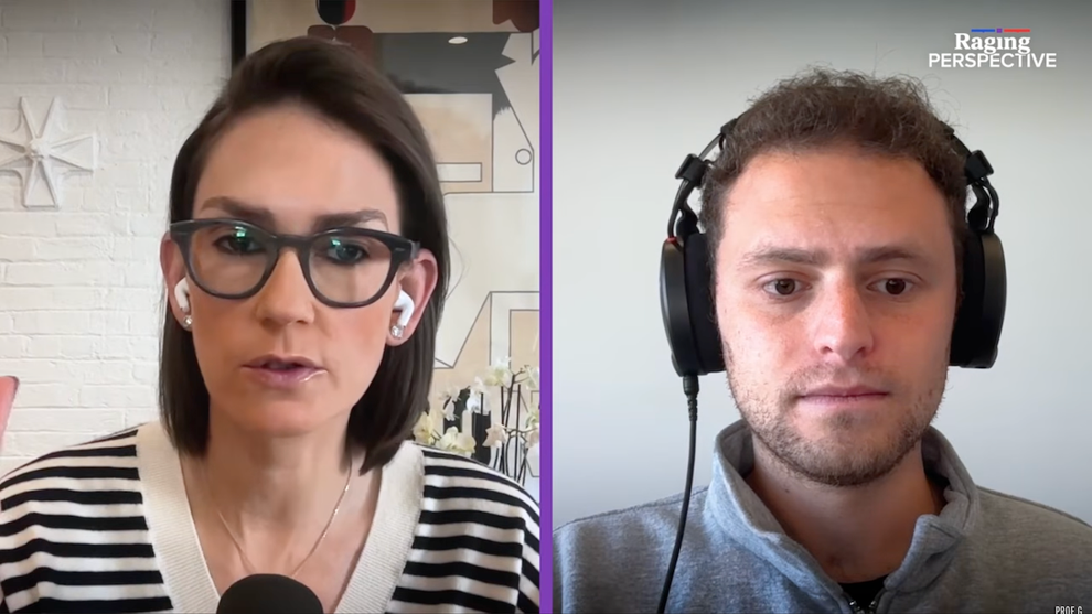 Jessica Tarlov and Aaron Parnas on "Raging Perspectives" (Credit: Raging Moderates/YouTube)