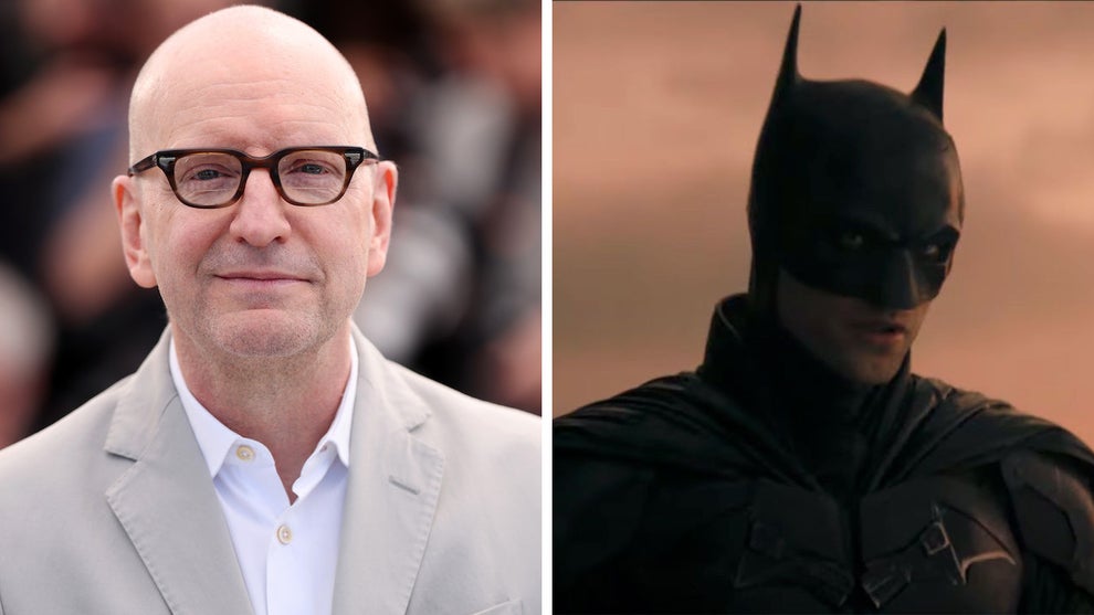 Steven Soderbergh is taking the reins on "The Batman: Part II" starring Robert Pattinson as director Matt Reeves tends to a family matter. (Credit: Getty Images/Warner Bros.)