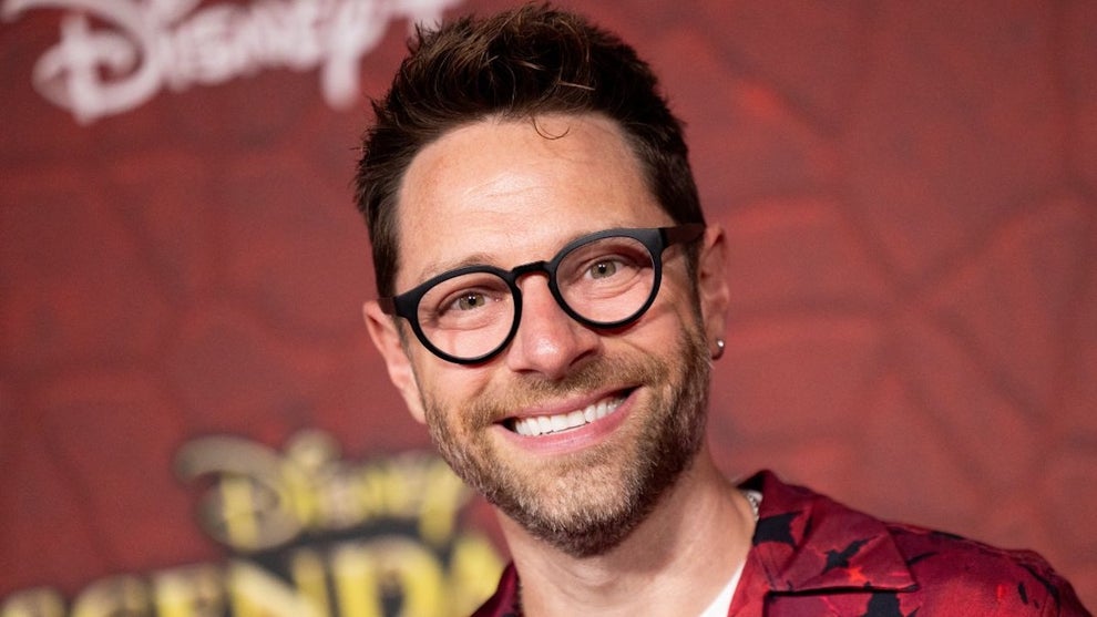 US author Tim Federle attends the world premiere of Disney's "Descendants: The Rise of Red" at the Walt Disney Studios in Burbank, California, July 10, 2024. (Credit: ETIENNE LAURENT / AFP)