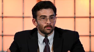Hasan Piker, Streamer & Creator, Night, at a press conference during day two of Web Summit Vancouver 2026 at Vancouver Convention Centre in Vancouver, Canada. (Photo By Sam Barnes/Web Summit via Sportsfile via Getty Images)