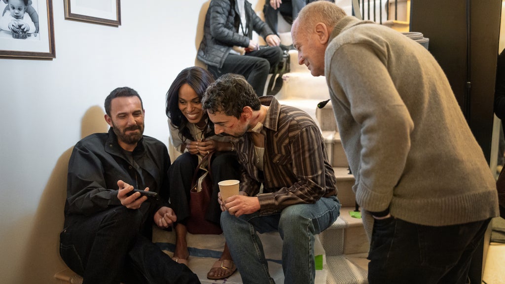 Ben Affleck and Kerry Washington on the set of "Animals"