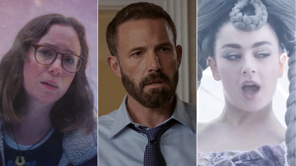 Hannah Einbinder in "Teenage Sex and Death at Camp Miasma," Ben Affleck in "Animals" and Charli XCX in "Sacrifice"
