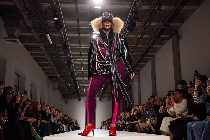 Ciara walks the runway at the Junya Watanabe Womenswear Spring 2027 show. Source: Getty