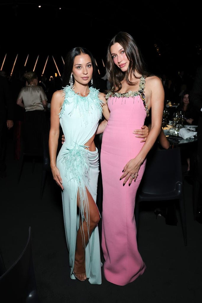 Alexa Demie and Hailey Bieber wearing Chanel. Source: Getty
