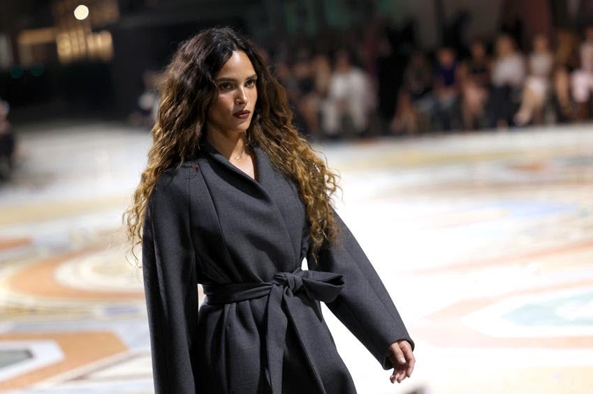 Adria Arjona walks the runway wearing Max Mara during Vogue World: Milano 2026. Source: Getty