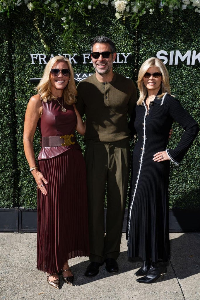 Dress for Success Worldwide CEO Joanie Bily, Jonathan Simkhai and Leslie Frank at the Frank Family Vineyards x Simkhai Fashion Show & Luncheon. Source: Frank Family Vineyards