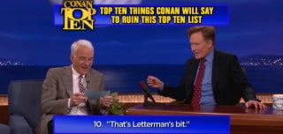 Steve Martin Steals Letterman’s Top 10 Bit for ‘Conan’ (Video)