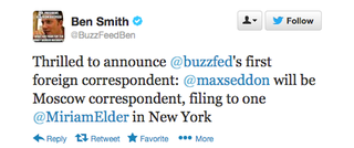 BuzzFeed Hires Its First Foreign Correspondent