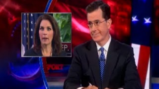 Stephen Colbert Sends Michele Bachmann Off with Not One, But Two Cupcakes (Video)