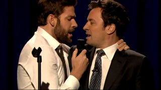 John Krasinki Battles Jimmy Fallon on ‘Late Night,’ Lip-Sync Style (Video)