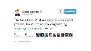 Major Garrett’s Profane Twitter Tirade