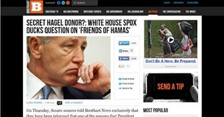 Reporter: Breitbart.com Took My Hagel-Hamas Joke Seriously