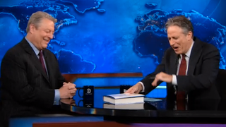 ‘Daily Show’ Jon Stewart Challenges Al Gore on Current TV Sale to Al Jazeera (Video)