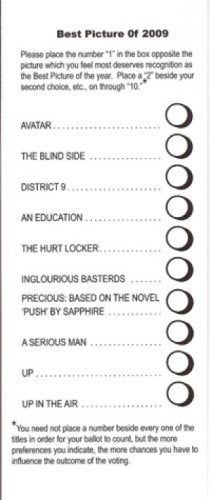 best picture ballot