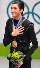 Evan Lysacek medal stand